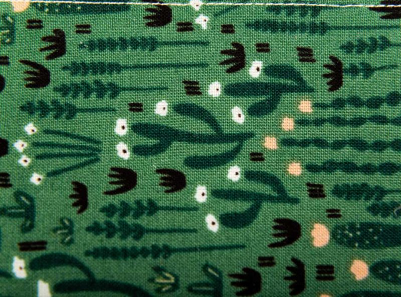 pochette à savon pattern vert